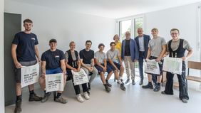 Viele Auszubildende haben beim Bau mitangepackt.