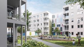 Visualisierung des Bauprojekts Drei-Ähren-Straße Fußgängerweg